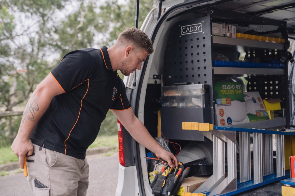 Licensed Waverley electrician working on a residential job